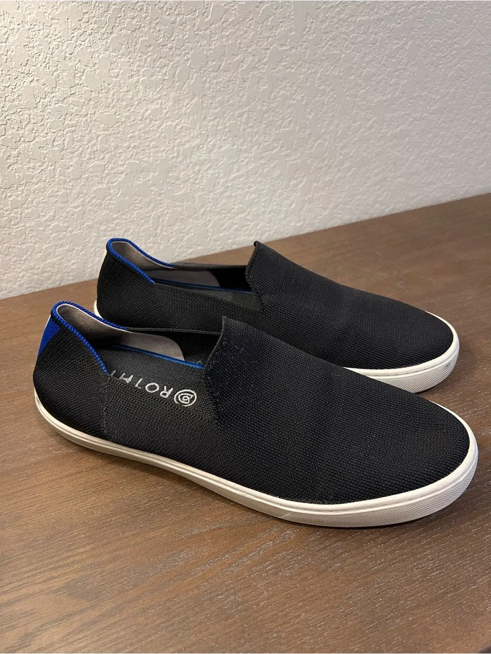 Rothy's women’s Black original Slip-On Canvas Sneakers size 10.5